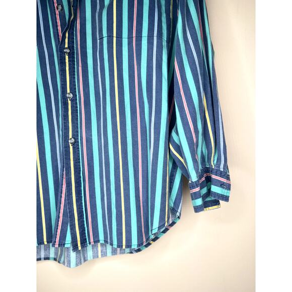 80s/90s VINTAGE Retro SATURDAYS GENERATION Long Sleeve Shirt XL - Picture 2 of 5